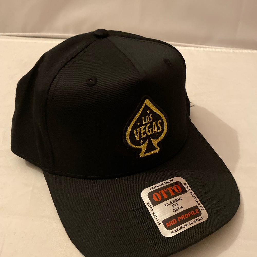 Otto Black Las Vegas Cap Hat casino sin city poker